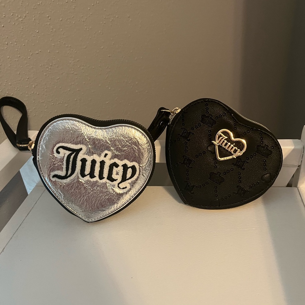 Juicy Couture Silver and Black Heart Bags